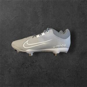 New Womens Nike Renew Hyperdiamond 4 CZ5920-012 Gray White Softball Size 8.5